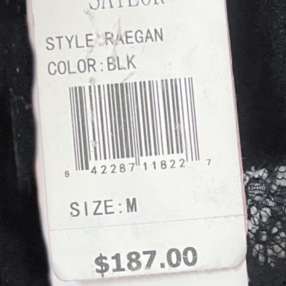 Saylor Juliet Inspired Black Velvet and Lace Top with Peplum NEW Size M - Picture 4 of 9